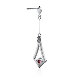BKK Star Drop Earrings - Ruby - Sterling Silver