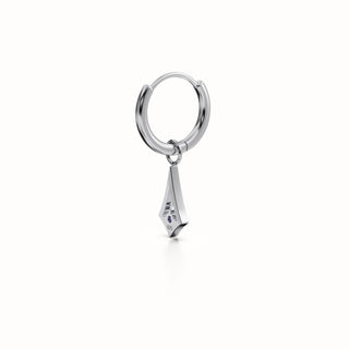 BKK Star Huggies -  Purple  Sapphire - Sterling Silver