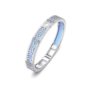 Gazebo Blue Monsoon Ripples - Extra Slim Bangle Rhodium