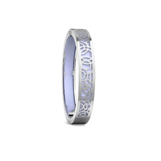 Shophouse Mauve Monsoon Ripples - Extra Slim Bangle Rhodium