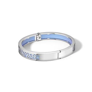 Gazebo Blue Monsoon Ripples - Extra Slim Bangle Rhodium