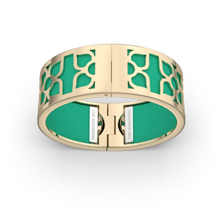 Python Green Lotus - Wide Bangle