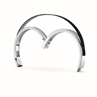 Obsidian Black Edge Bangle - Sterling Silver