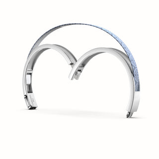 Pewter Grey Edge Bangle - Sterling Silver