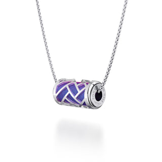 Dawn Mauve Huế - Silk Pendant - Sterling Silver