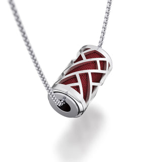 Majestic Ruby Huế - Silk Pendant - Sterling Silver