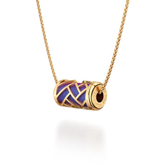 Dawn Mauve Huế - Silk Pendant - Gold Vermeil