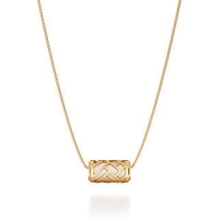 Lychee White Huế - Silk Pendant - Gold Vermeil
