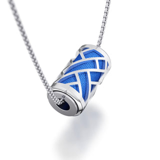 Celestial Blue Huế - Silk Pendant - Sterling Silver