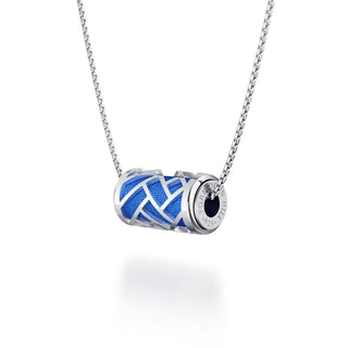 Celestial Blue Huế - Silk Pendant - Sterling Silver