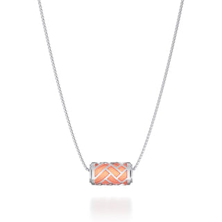 Crossandra Orange Huế - Silk Pendant - Sterling Silver