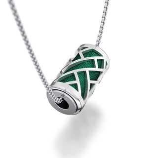 Emerald Green  Huế - Silk Pendant - Sterling Silver
