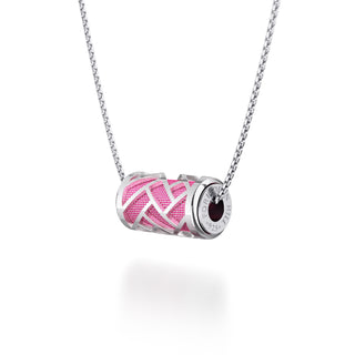 Guava Pink Huế - Silk Pendant - Sterling Silver