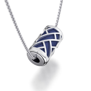 Midnight Blue Huế - Silk Pendant - Sterling Silver