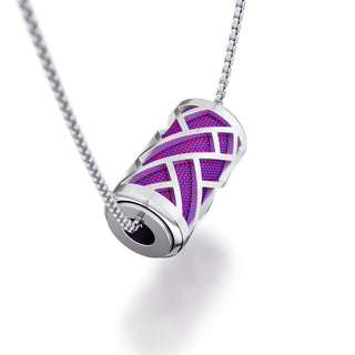 Orchid Purple Huế - Silk Pendant - Sterling Silver