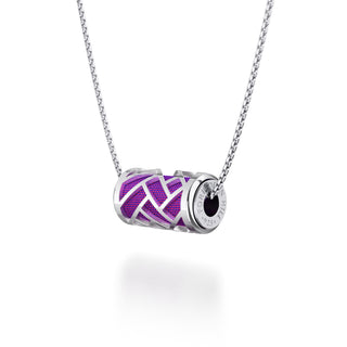 Orchid Purple Huế - Silk Pendant - Sterling Silver
