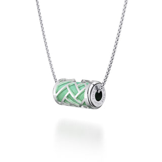 Palm Tree Green Huế - Silk Pendant - Sterling Silver