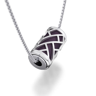 Deep Plum Huế - Silk Pendant - Sterling Silver