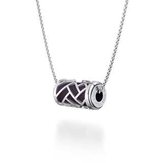 Deep Plum Huế - Silk Pendant - Sterling Silver