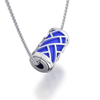 Royal Blue Huế - Silk Pendant - Sterling Silver
