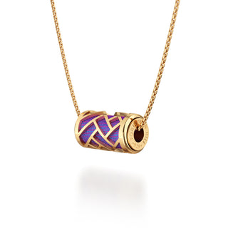 Royal Blue Huế - Silk Pendant - Gold Vermeil
