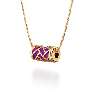 Orchid Purple Huế - Silk Pendant - Gold Vermeil