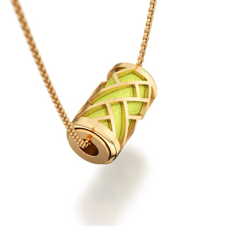 Pomelo Green Huế - Silk Pendant - Gold Vermeil