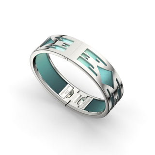 Teal Glow Ikat - Slim Bangle