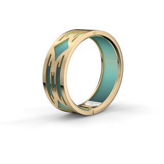 Teal Glow Ikat - Slim Bangle
