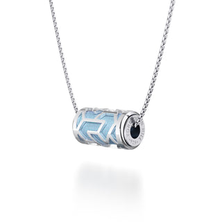 Gazebo Blue Iskandar- Silk Pendant - Sterling Silver