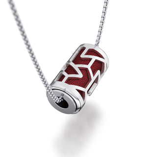 Majestic Ruby Iskandar- Silk Pendant - Sterling Silver