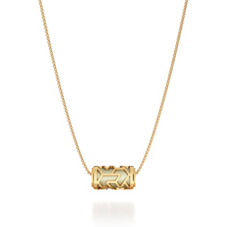 Shophouse Olive Iskandar- Silk Pendant - Gold Vermeil