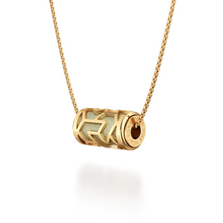 Shophouse Olive Iskandar- Silk Pendant - Gold Vermeil