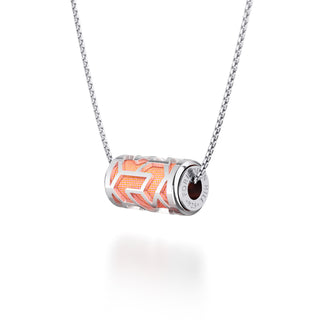 Crossandra Orange Iskandar- Silk Pendant - Sterling Silver
