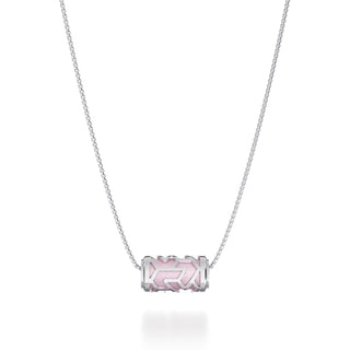 Frangipani Pink Iskandar- Silk Pendant - Sterling Silver