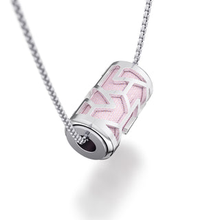 Frangipani Pink Iskandar- Silk Pendant - Sterling Silver