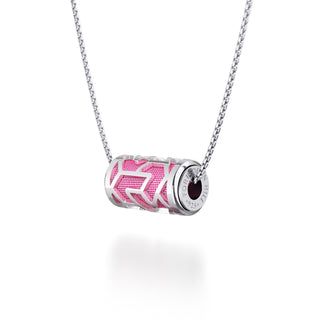 Guava Pink Iskandar- Silk Pendant - Sterling Silver