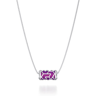 Orchid Purple Iskandar- Silk Pendant - Sterling Silver