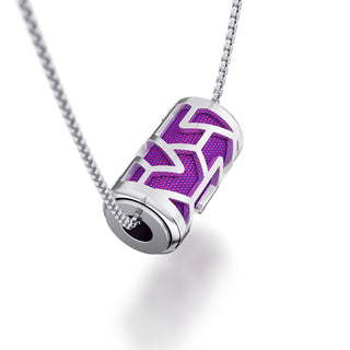 Orchid Purple Iskandar- Silk Pendant - Sterling Silver