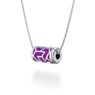 Orchid Purple Iskandar- Silk Pendant - Sterling Silver