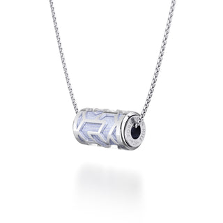Shophouse Mauve Iskandar- Silk Pendant - Sterling Silver