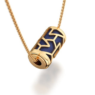 Midnight Blue Iskandar- Silk Pendant - Gold Vermeil