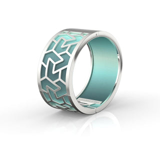 Teal Glow Iskandar - Wide Bangle