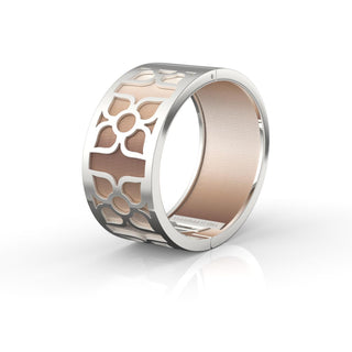 Bronze Glow Lotus - Wide Bangle