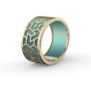 Teal Glow Iskandar - Wide Bangle