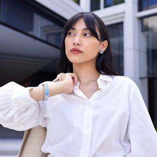 Gazebo Blue Kawung - Slim Bangle
