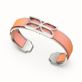 Kawung Silk Cuff - Crossandra Orange