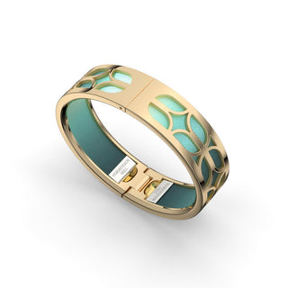 Teal Glow Kawung - Slim Bangle