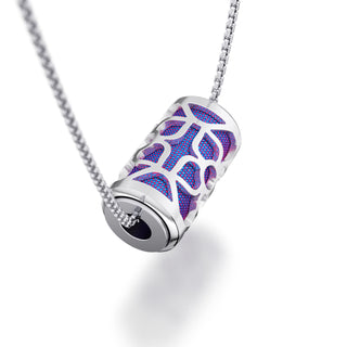 Dawn Mauve Lotus - Silk Pendant - Sterling Silver