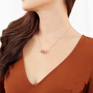 Gazebo Blue Lotus - Silk Pendant - Sterling Silver